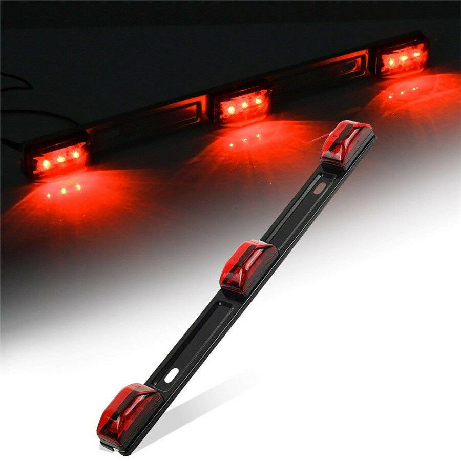 14" Truck Trailer Side Marker Taillight Red LED Light Strip Lamp Bar Waterproof