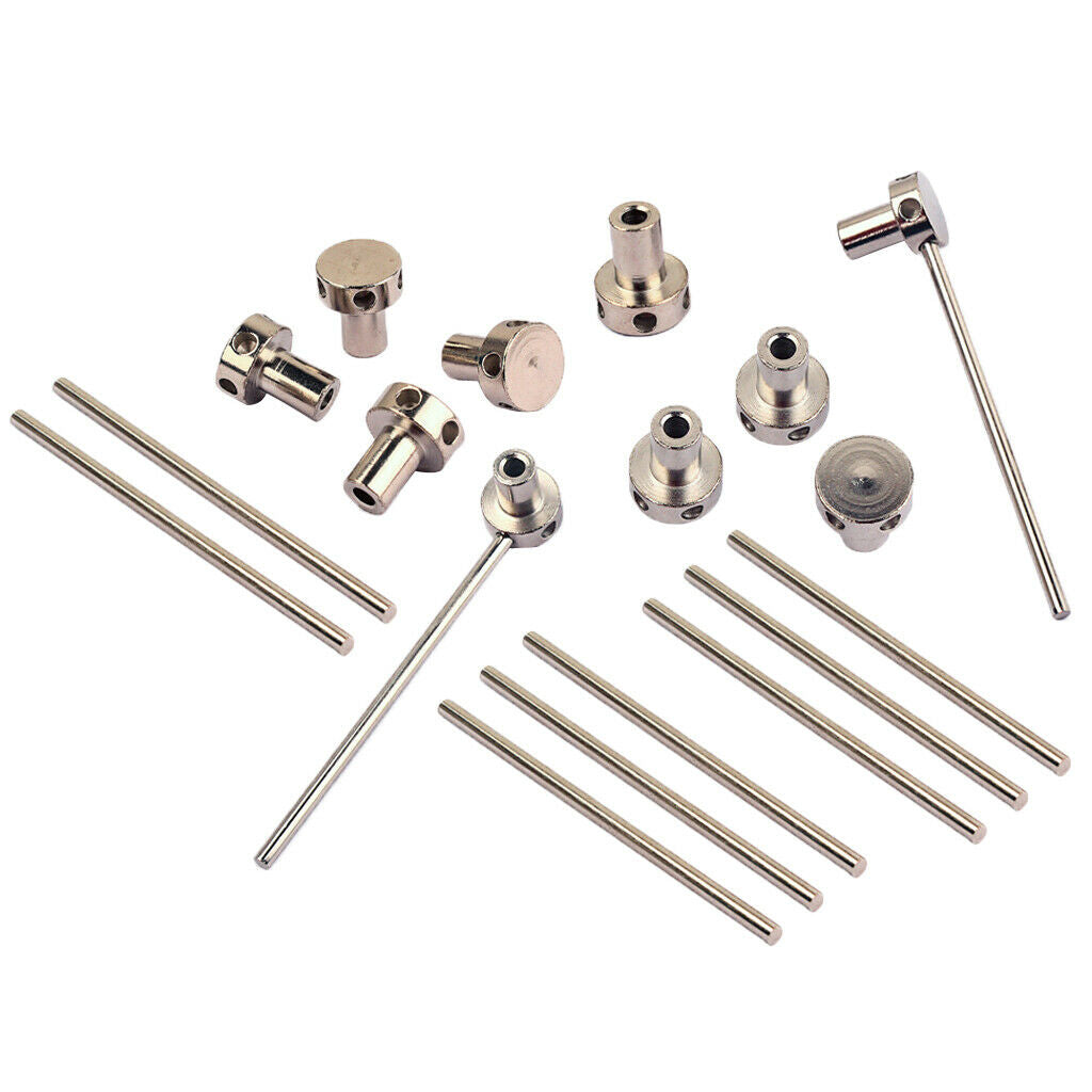 10 Sets Spoken Guitar Wheel Truss Rod Nut + Steel Bar for Guitar
