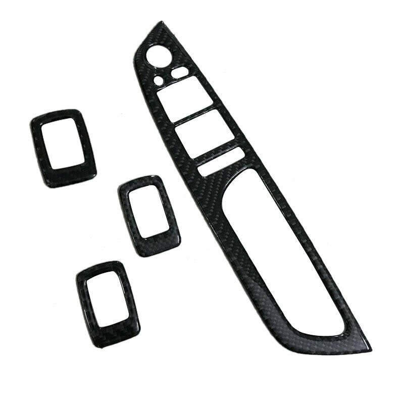 Carbon Fiber Window Switch Panel Cover Tirm Fit For BMW X5 X6 E70 E71 2007-13