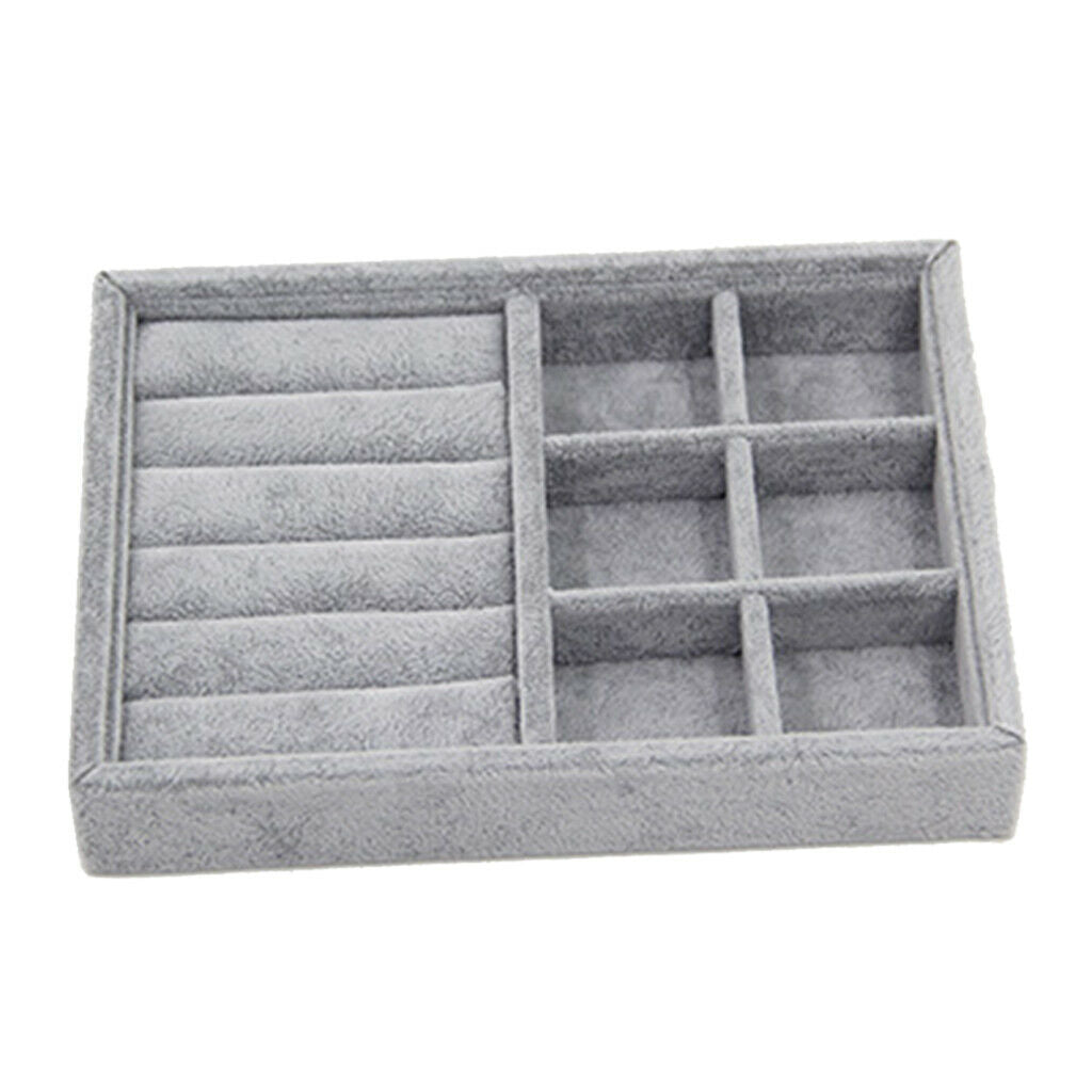 2pcs Multi-Purpose Jewelry Display Box Necklace Pendants Rings Storage Case