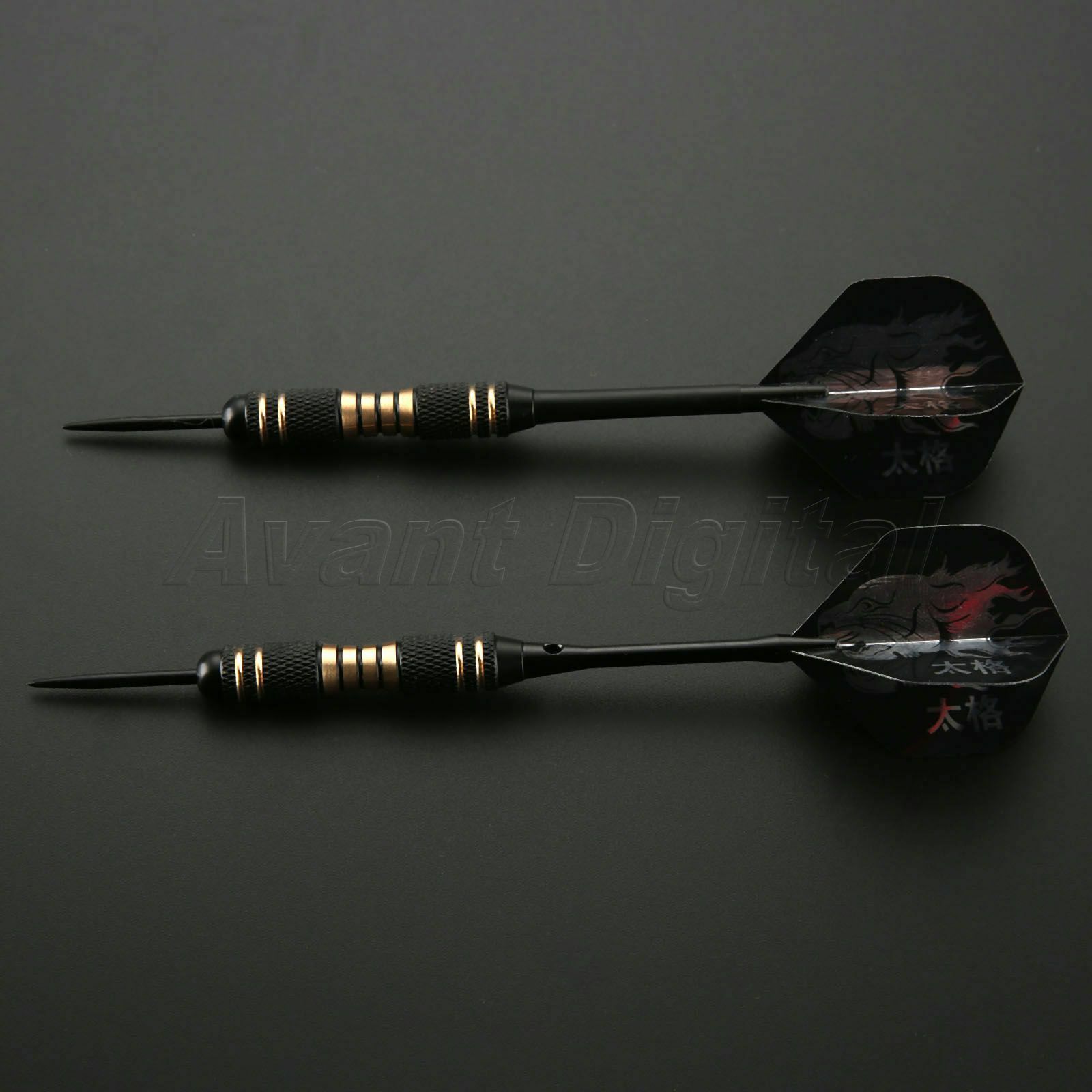 23g Brass Barrel Steel Needle Tip Darts Aluminium Shafts W Fights 3pcs/Set Boxed