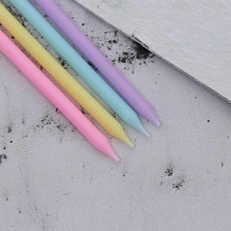 8pcs/set Birthday Party Supplies Rainbow Cake Candles Safe Flames Dessert.l8