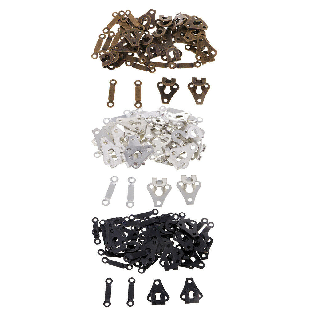 20 Pairs Bronze Sewing Hooks Eyes Closures for Trousers Skirts Dress Sewing