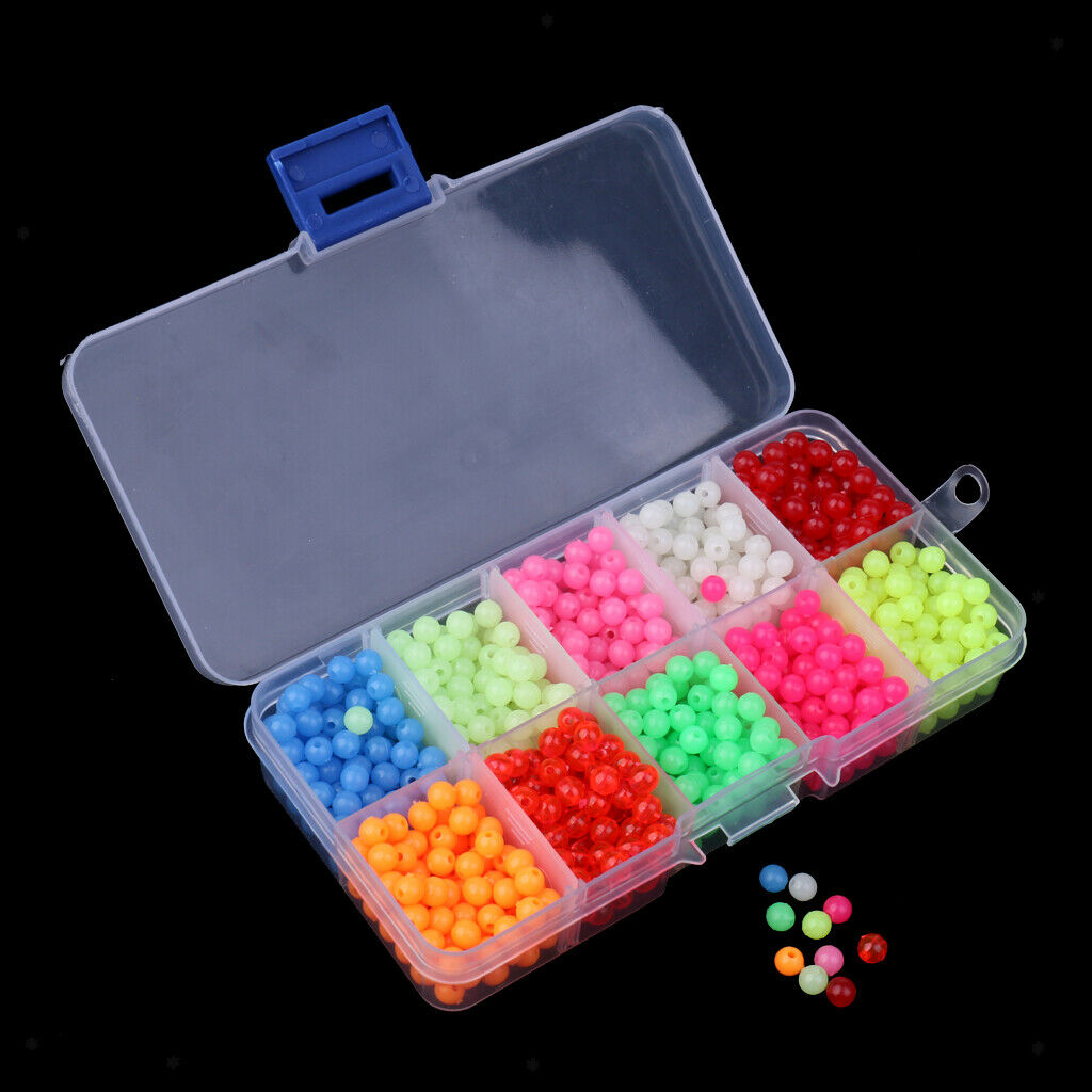 Plastic Luminous Round Beads Fishing Baits Fishing Bead Fishing Beads Kit