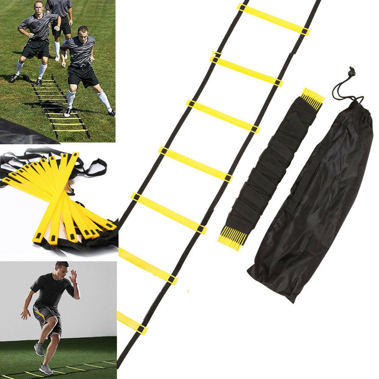 Speed Training Ladder Agility Footwork Football Exercise Workout 4M 8Joint