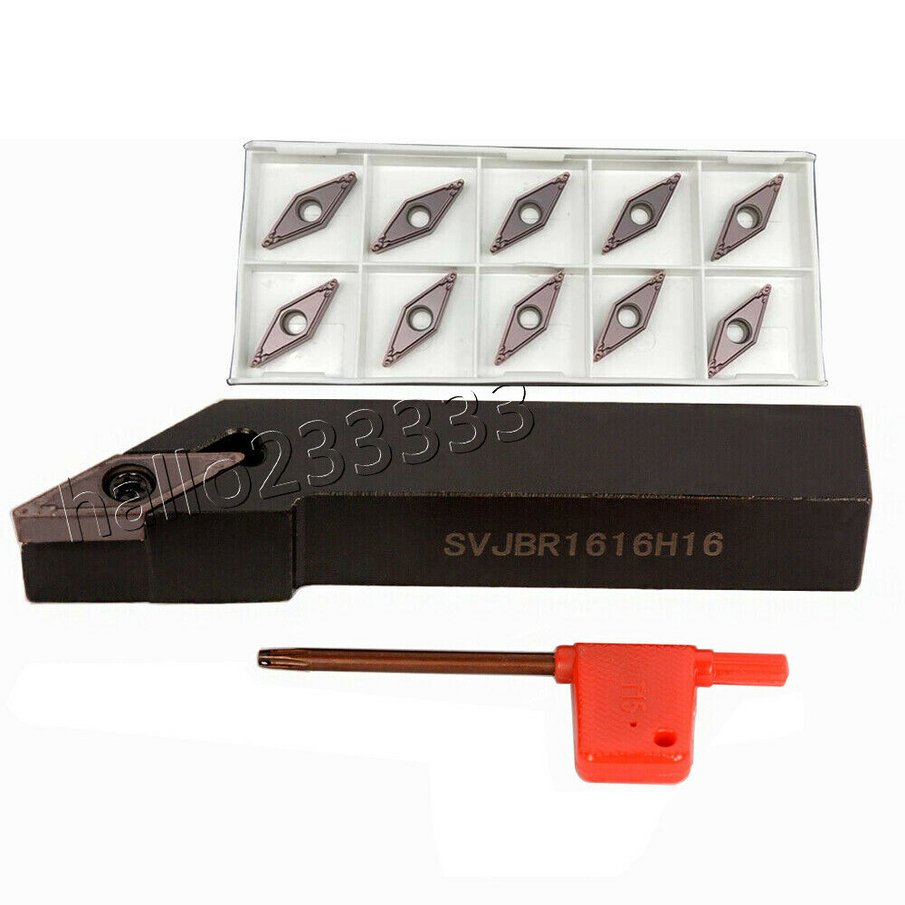 93° SVJBR 1616H16 External Lathe Turning Tool Holder + VBMT160408 Turning insert