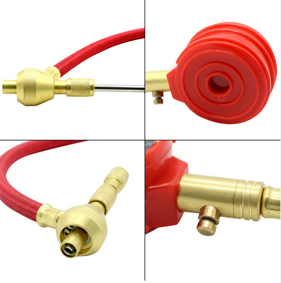 Red Tyre Deflator Tire Air Pressure Gauge Accurately Measure Shockproof 0-75PSI