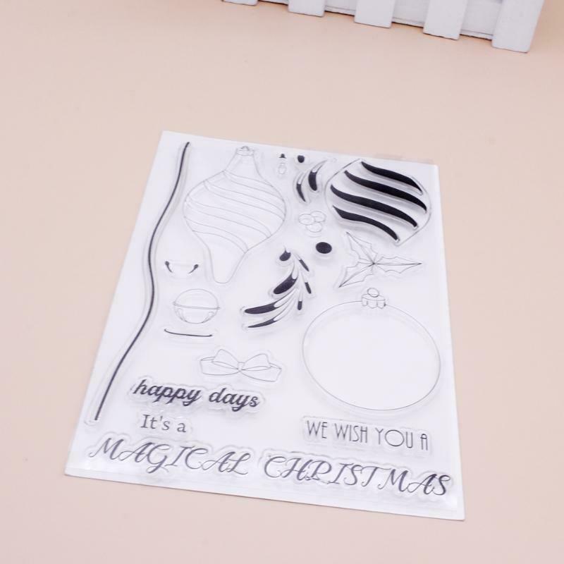 Christmas Hanging Light Silicone Clear Seal Stamp DIY Scrapbooking Emboss Photo