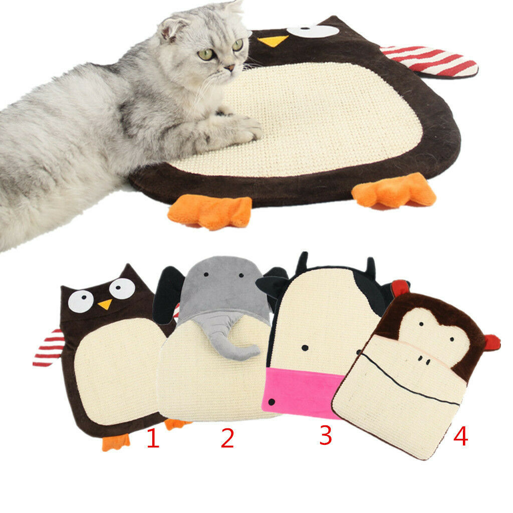 Cat Kitten Scratch Mat Sisal Pad Scratcher Seize Board Post Catnip Bed Owl