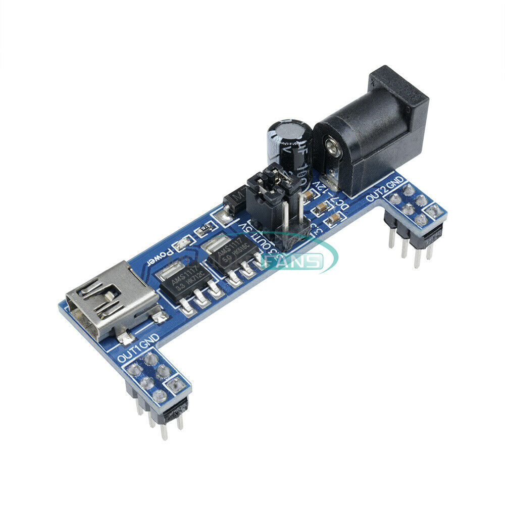 2PCS Mini USB MB102 Breadboard Power Supply Module 3.3V 5V Solderless Arduino