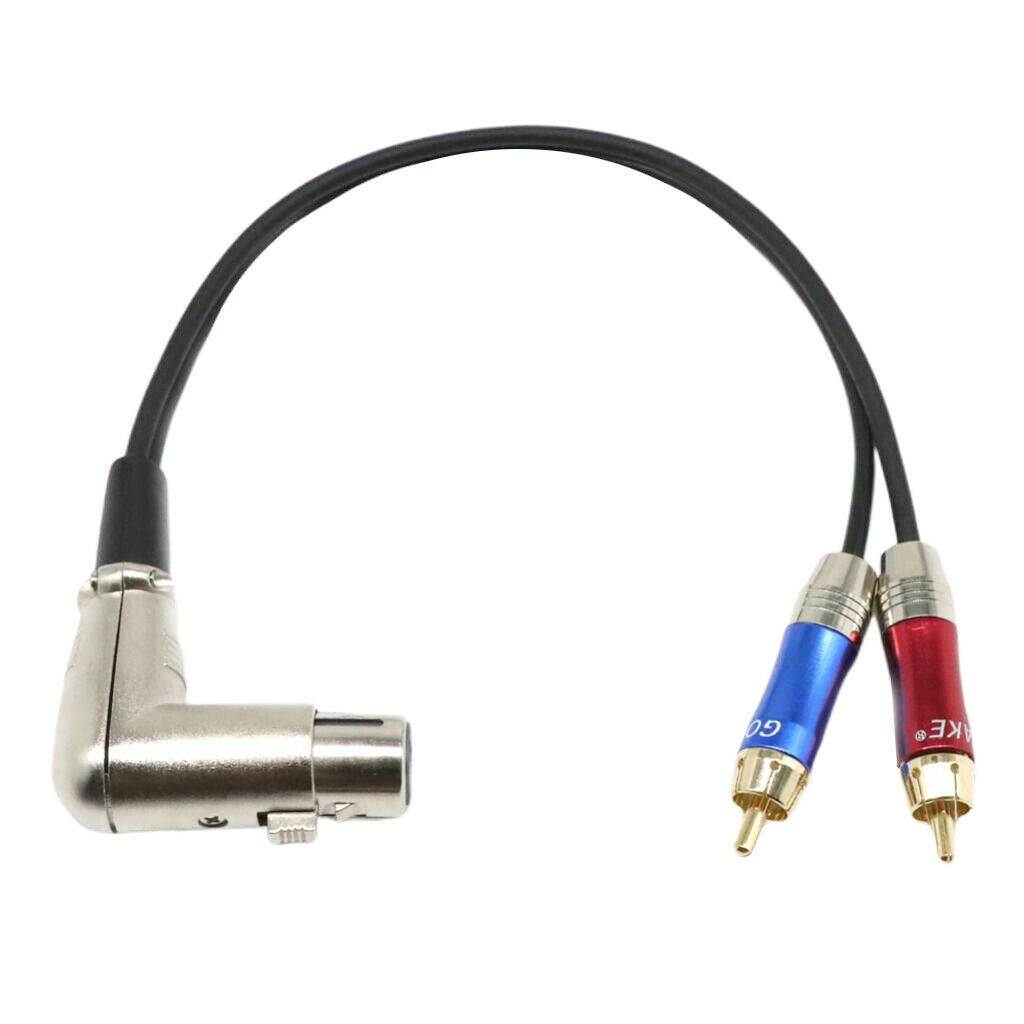 1Ft Audio XLR FeMale to 2-RCA Male Left Right Splitter Y Cable