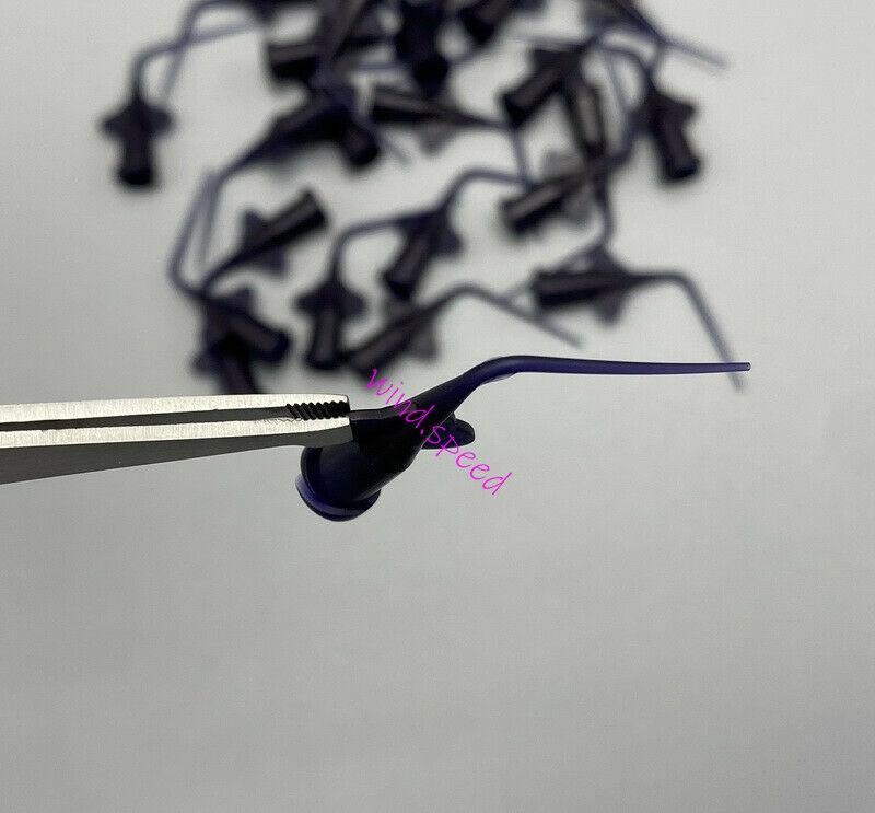 1000pc Dental Irrigation Refill Tip Root Canal Disposable Syringe Tip 0.35 Black