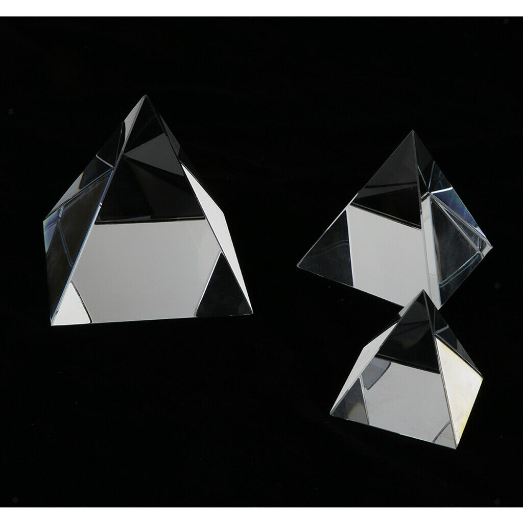 60mm Clear Crystal Pyramid Decorative Art Decor Photography Prop
