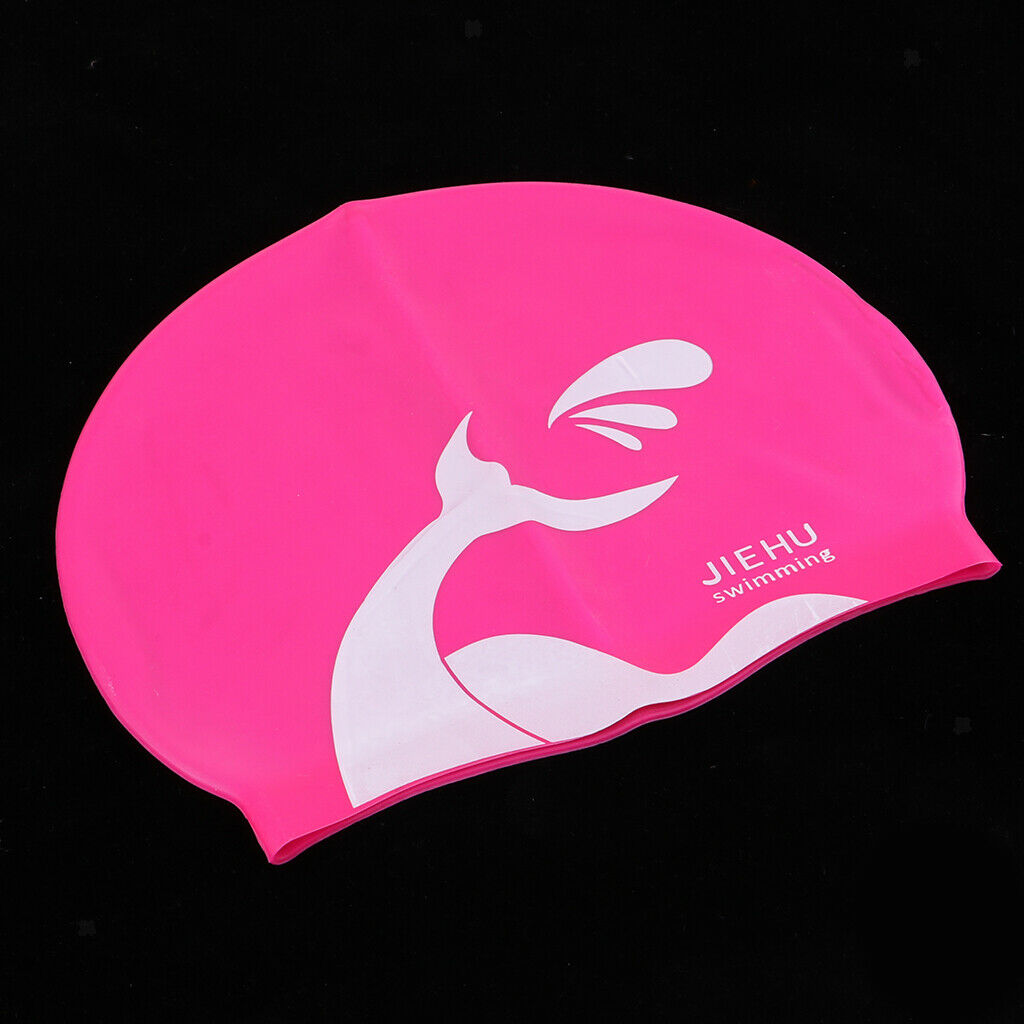 Swim Caps Waterproof Unisex Premium Silicone No-Slip Swimming Hat Pink