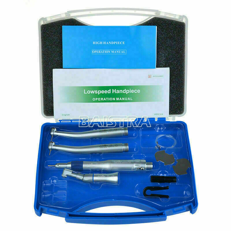 Dental Standard Push Low & High Speed Handpiece+Air Motor Kits Push 2 Holes