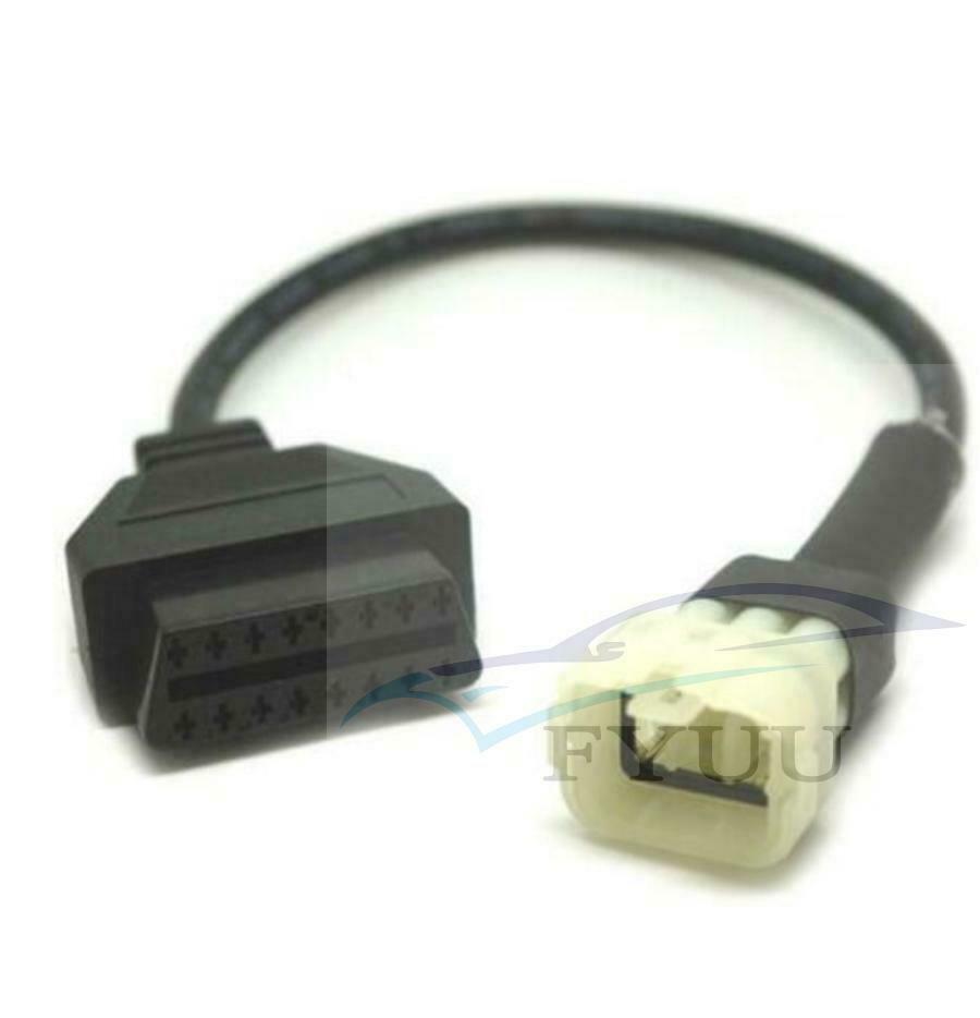 6 Pin OBDII OBD2 Diagnostic Cable Adapter For Kawasaki Motorcycle