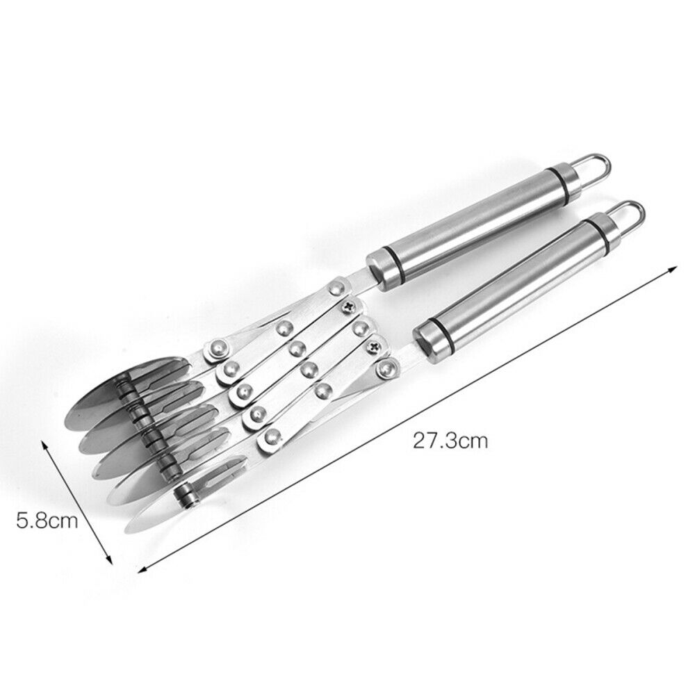 5 Wheel Pastry Cutter Stainless Steel Pizza Slicer Multi-Round Dough Roller