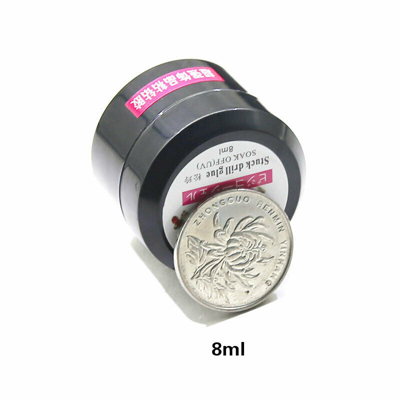8ml Professional Super Sticky UV Gel Nail Polish Glue Crystal Nails Jewelry BDA