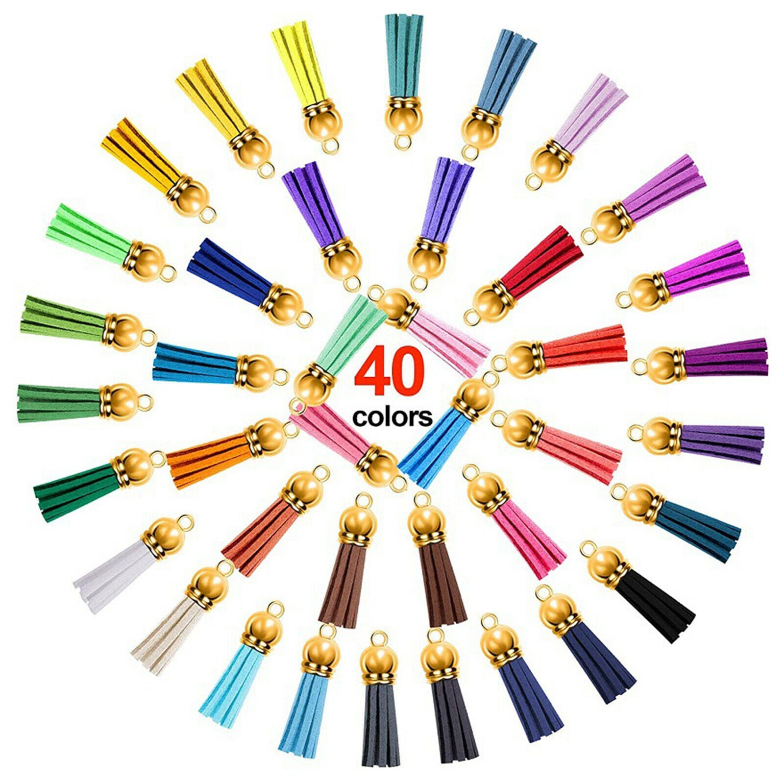 40 Colors 38mm Leather Tassel Keychain Blanks for Vinyl DIY Straps Crafting