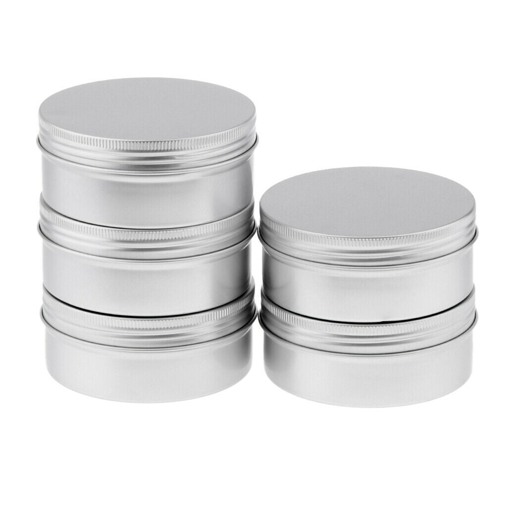 5pcs 250ml Aluminium Lip Balm Tin Pots Cosmetic