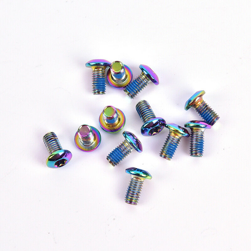 12pcs M5x10mm Disk Brake Rotor Bolts Titanium Bike Brakes Disc Rotor Scr.l8