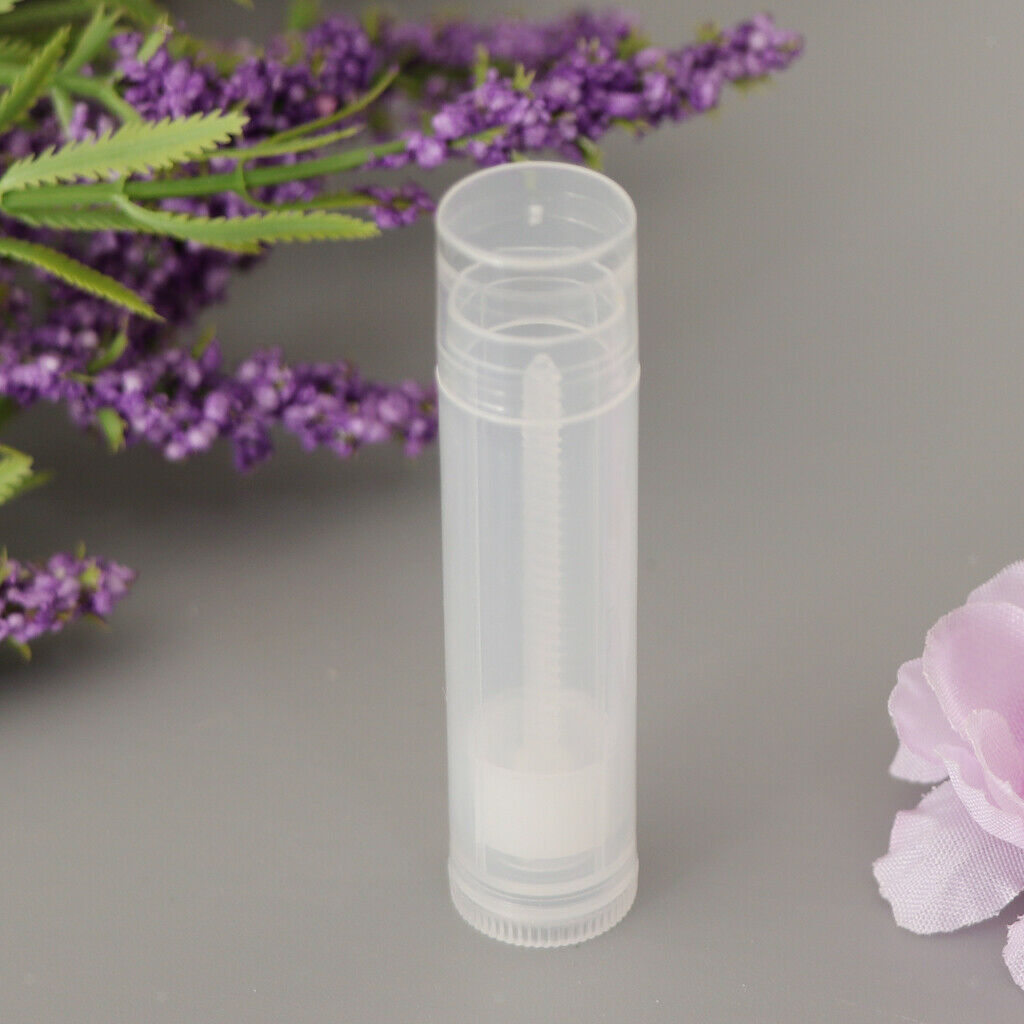 25 Pack 5g Mini Lip Balm Tubes Clear Travel Refillable Lipstick Bottles