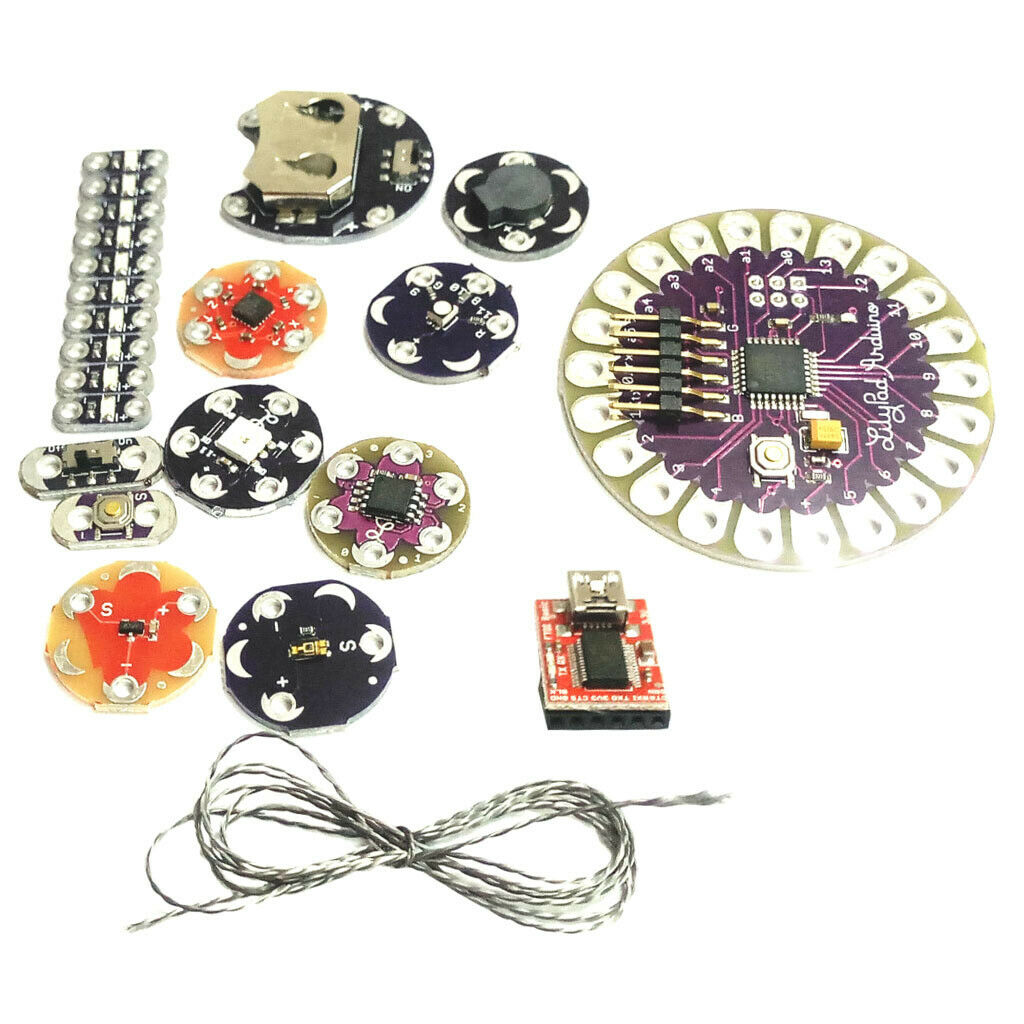 Lilypad  Kit Wearable Sewable Led Suite ATmega328P Temp Sensor Buzzer
