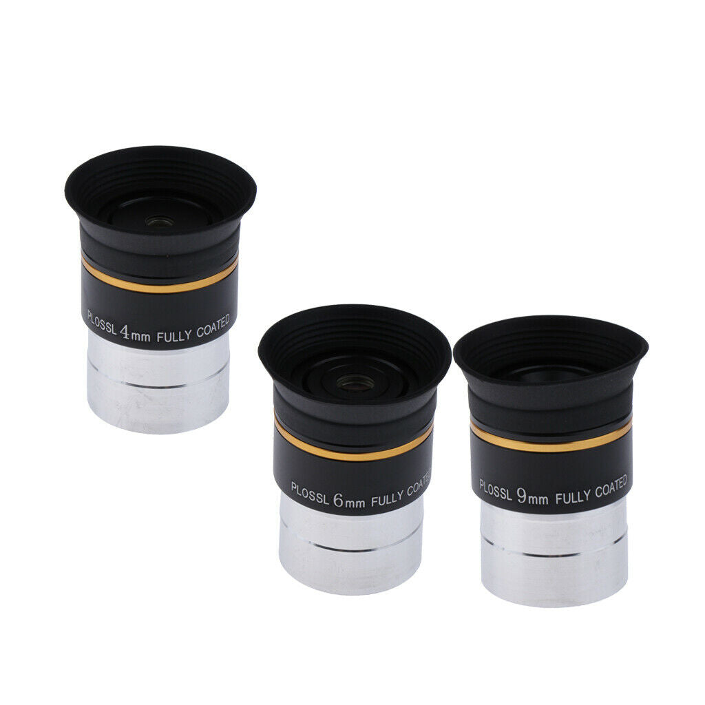 31.7mm PLOSSL 4,6,9mm Eyepiece Lens for Astronomical Telescope Kit
