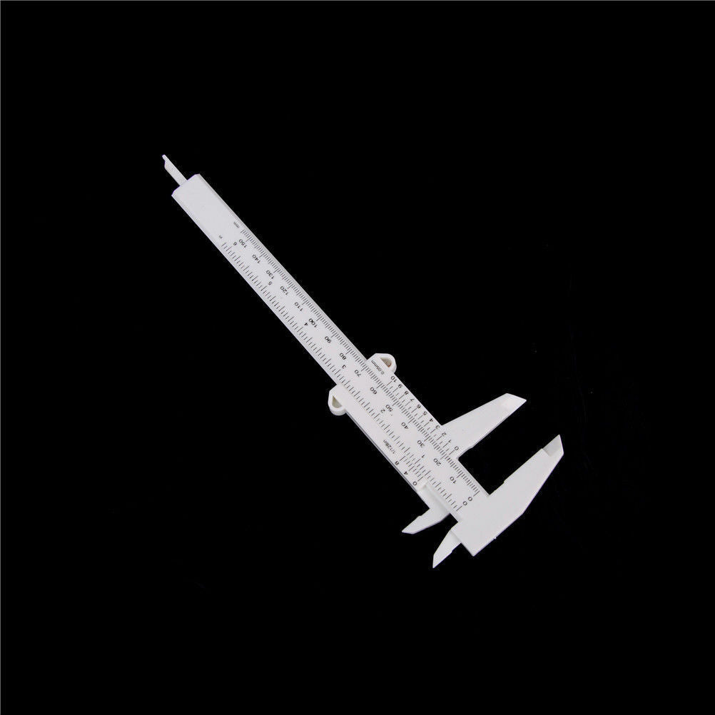 Sliding Vernier Caliper Plastic Measure Ruler Gauge Dual Scale New FDCA 150mm