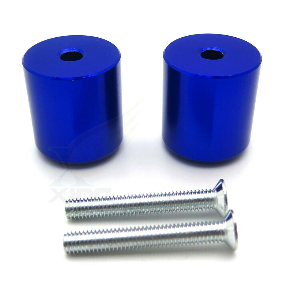 BLUE Hand Bar End For 1999-2012 Suzuki GSXR 600 750 1000 GSX1300R Hayabusa