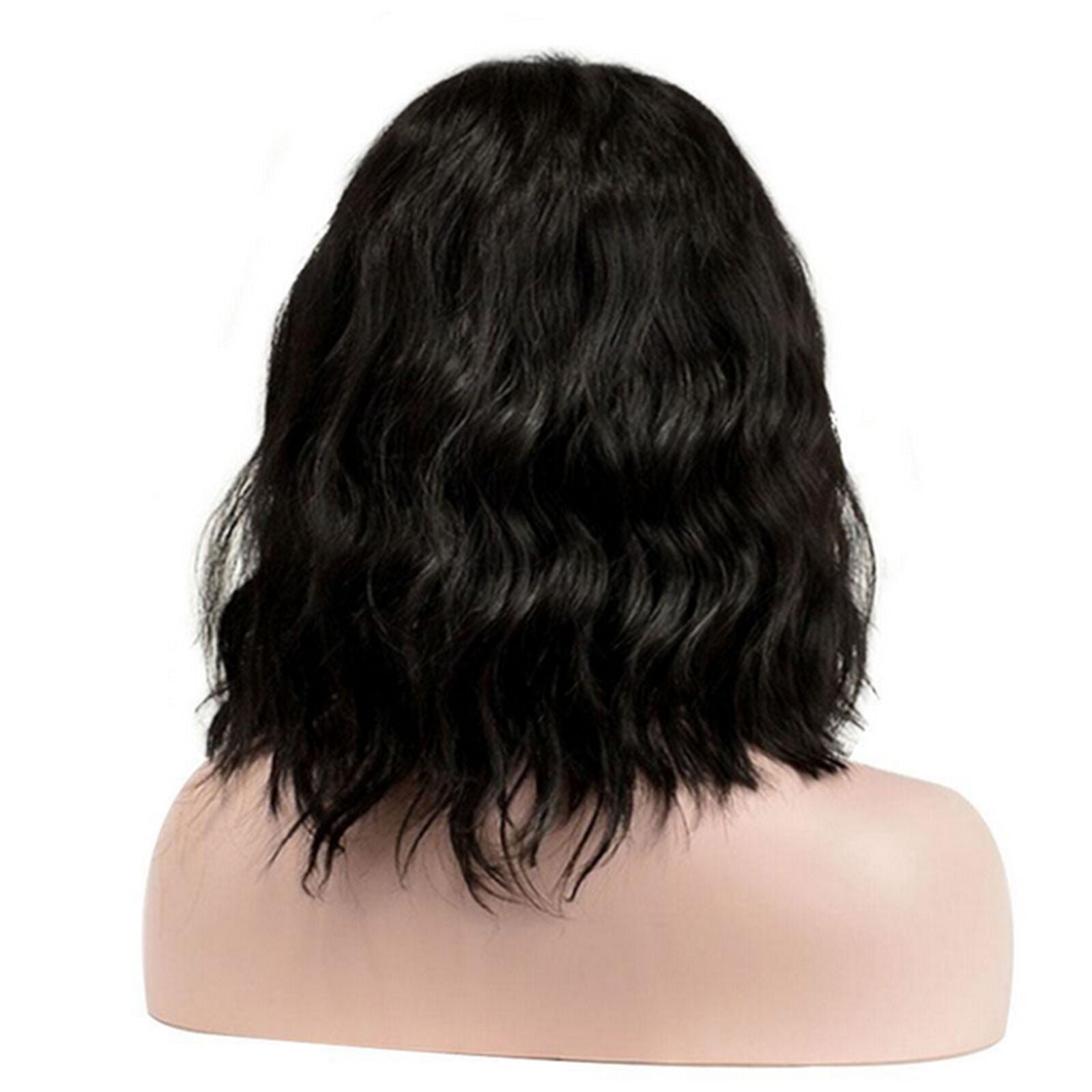 Women Short Bob Brazilian Curly Lace Wig Human Hair Silk Top Deep Parting Wigs