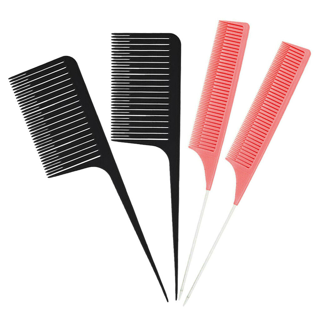 4x ABS Fine Sectioning Weave Highlighting Foiling Hair Comb Dyeing Hair Tool