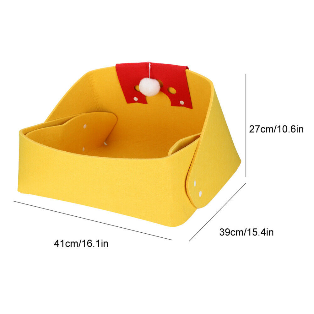 Felt Cat Sleeping Bed Kitten Nest Cushion Warm Small Dog Puppy Cave Pet Supply