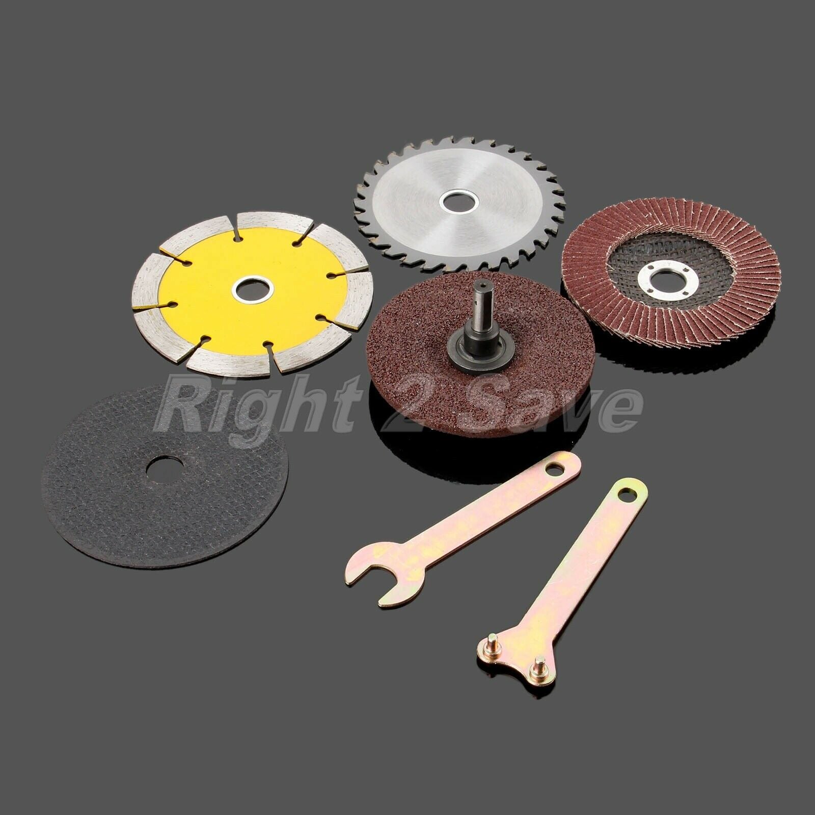 Angle Grinder Saw Blades Disc Wheel Polished Pad Cut Off Grinding Rotary Kit R2S