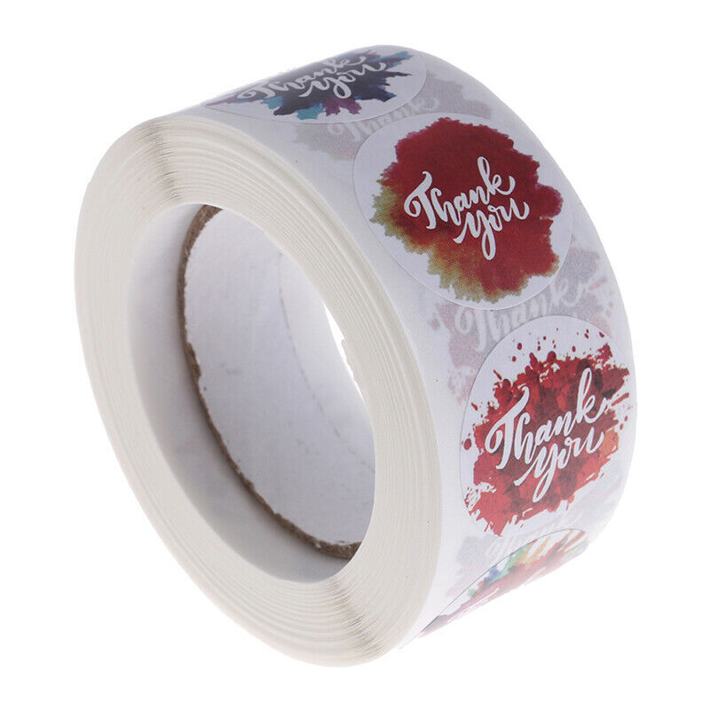 500Pcs Thank You Stickers Hand Made Love Labels Round Heart Business Stic.l8