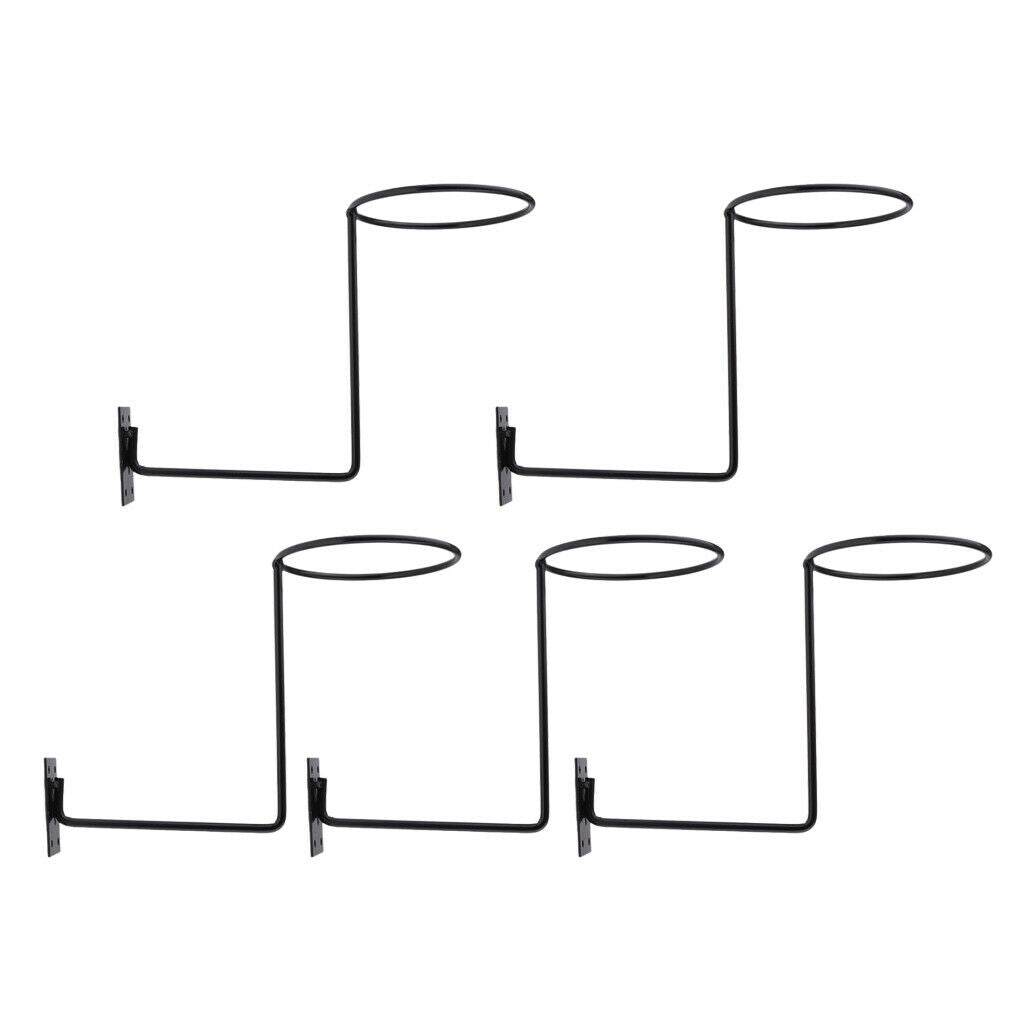 Set of 5 Motorcycle Motorbike Steel Helmet Hanger Jacket Hook Gifts Black