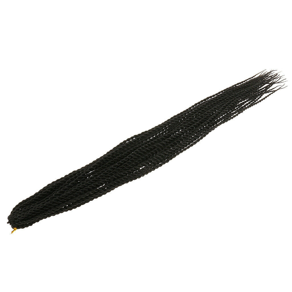 Kanekalon Small Senegalese Twist Crochet Braid Hair Extensions Black