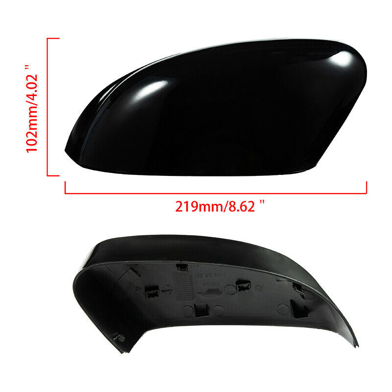 For Ford focus MK2 MK3 Sedan Left Side Rear View Mirror Cover Cap Gloss Black