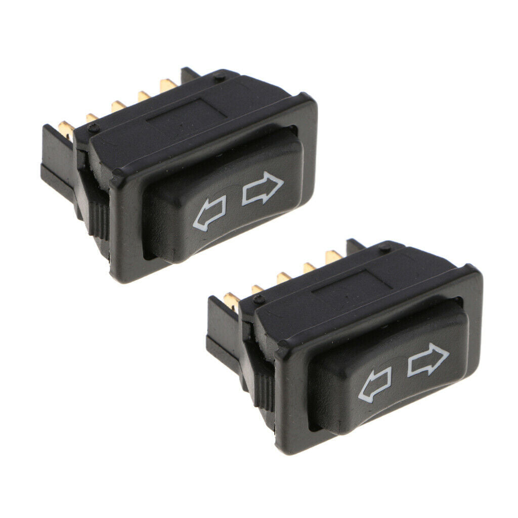 2pcs 5 Pin ON/Off Rocker Switch Holder for Automotive Car Power Window, Green
