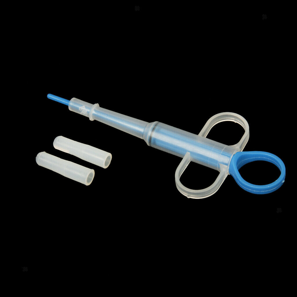 2 in 1 Baby Pet Dog Cat Medication Syringe Capsule Pill Pusher Gun