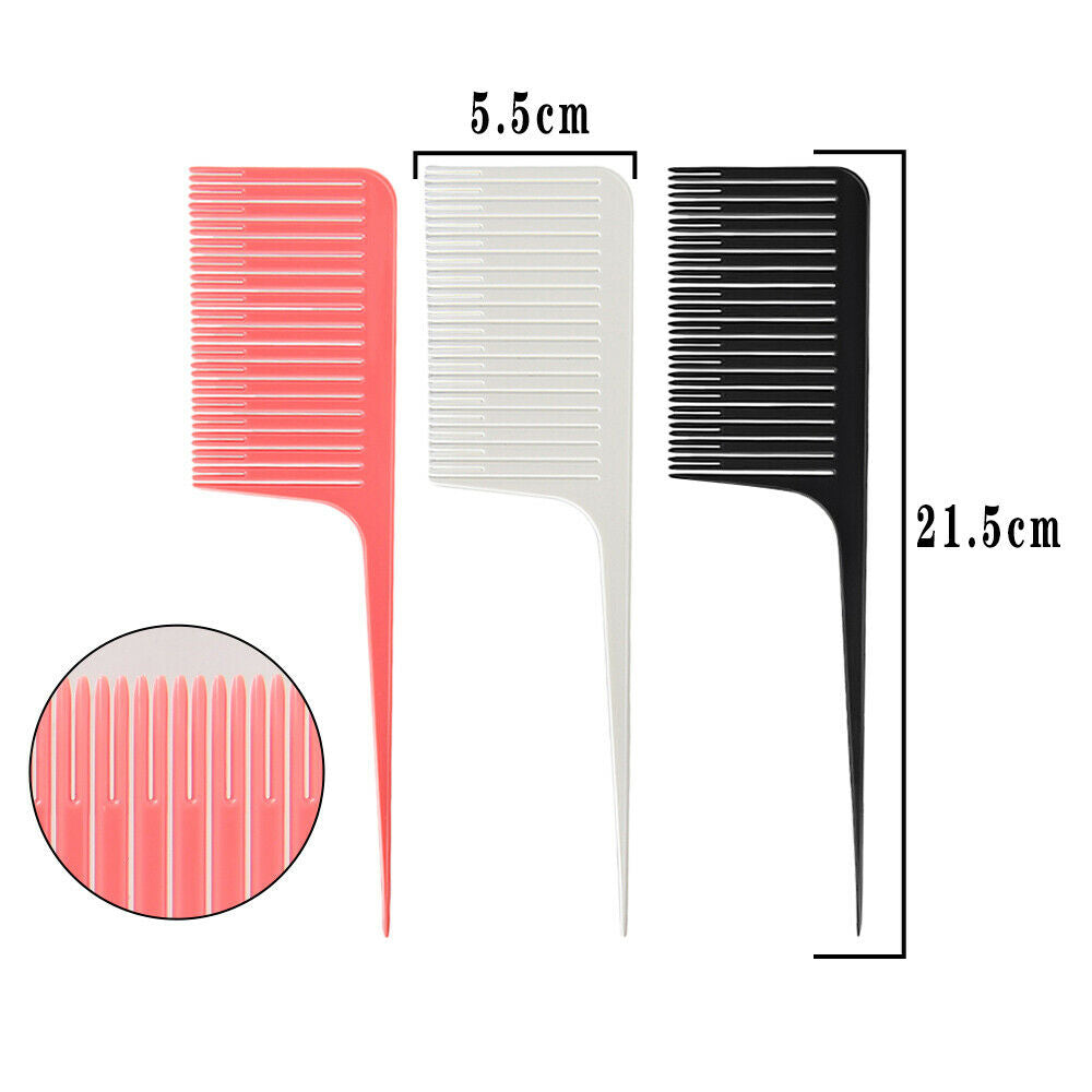 3pcs Professional Weaving Highlighting Foiling Hair Comb Hair Coloring Combs