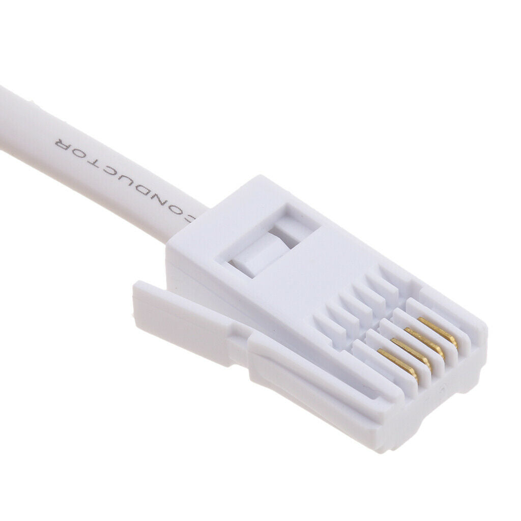 RJ11 UK Male To UK Female Adapter Double Socket Telephone Splitter BT Telephone