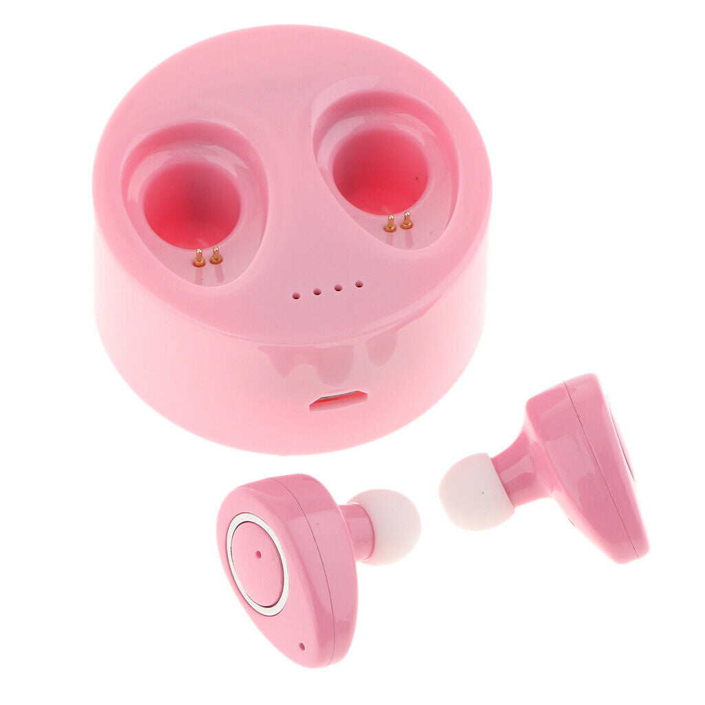 Wireless TWS Mini True Bluetooth Stereo In-Ear Earphone Headset Earbud Pink