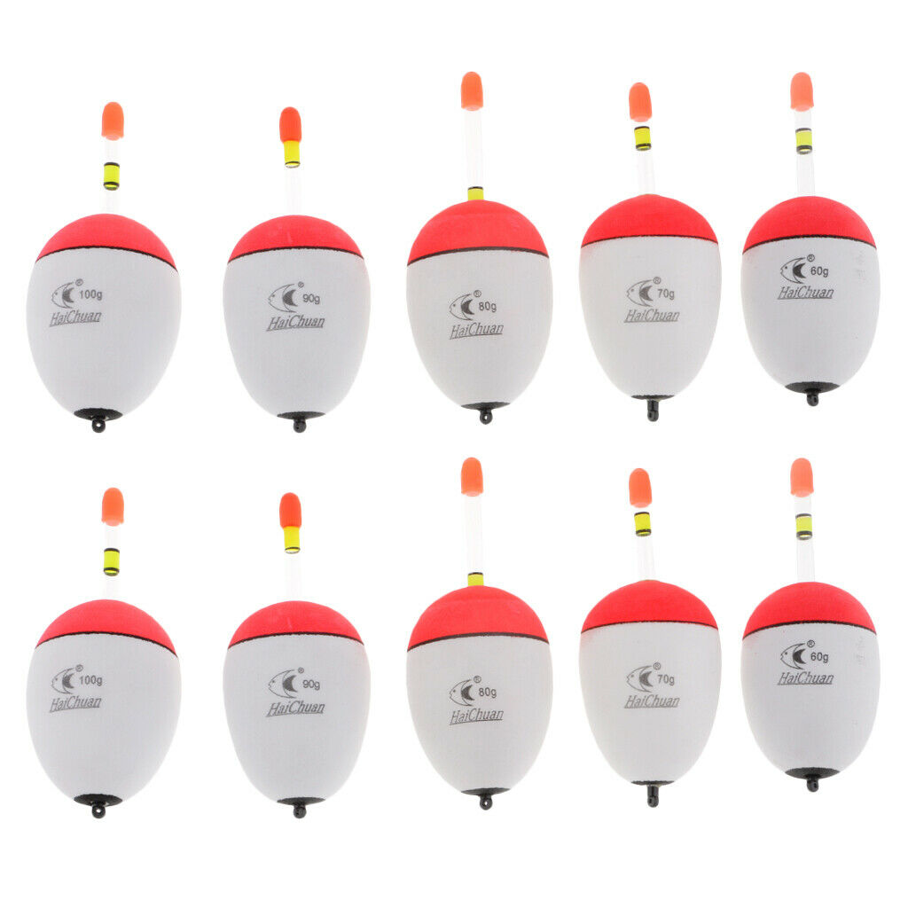 10pcs / Lot Sea Rock Fishing Glowing EVA Foam Floats Bobber
