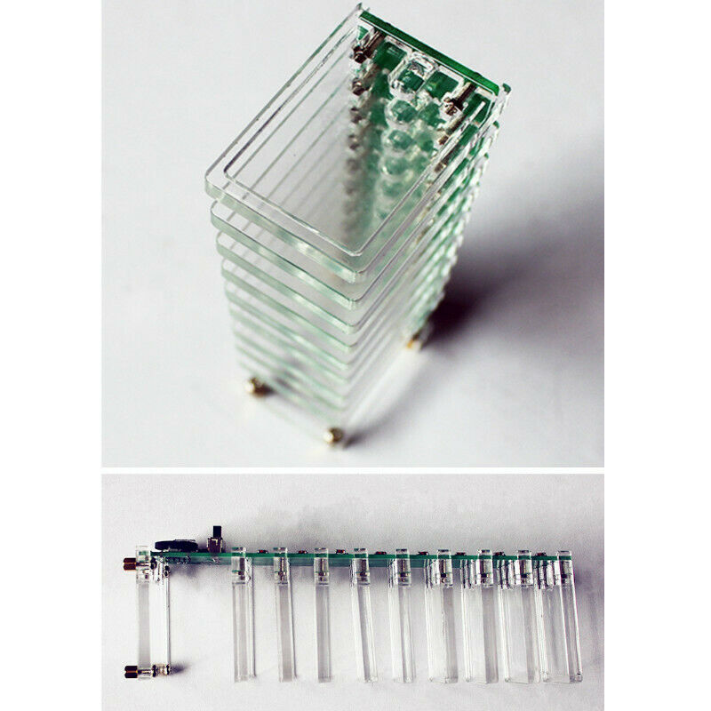 DIY VU Meter 10 Level Column Light LED Professional Electronic Crystal Sound CW2