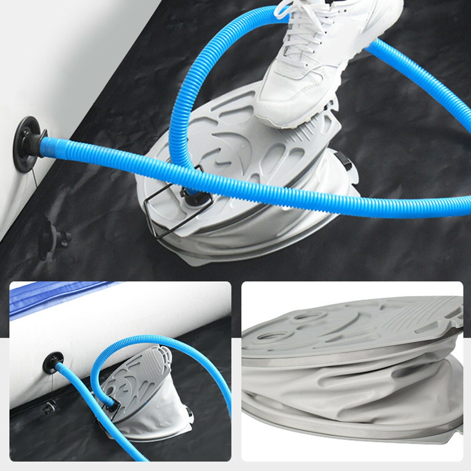 Portable Foot Air Pump W / Hose Inflator for Kayak Inflatable Canoe Pool