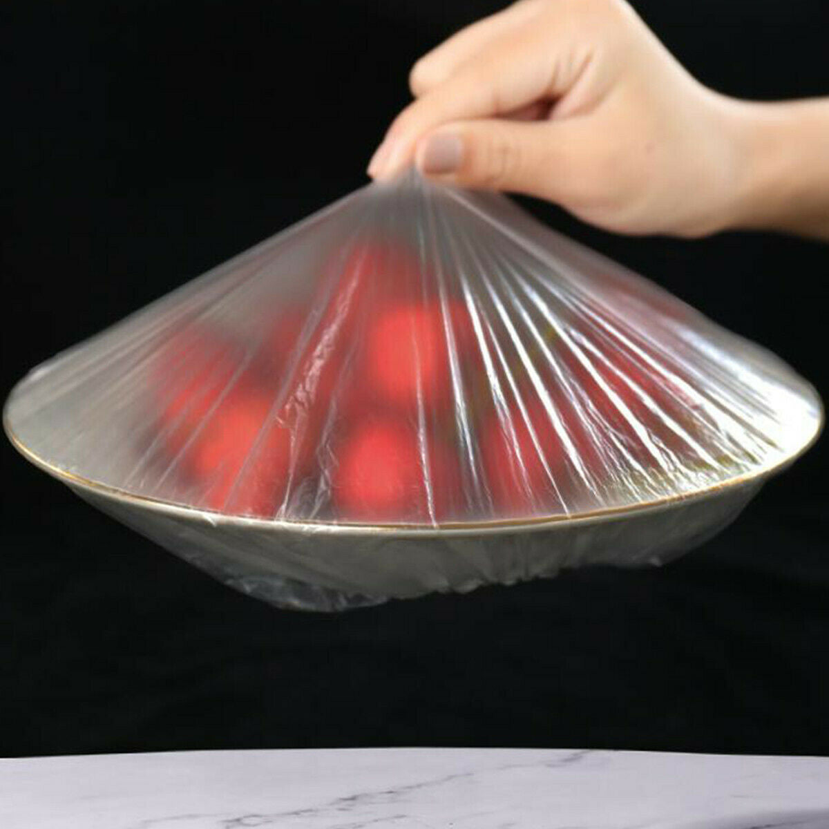 100Pcs Fresh Keeping Film Dustproof Disposable Bowl Cover Food Vacuum Sealed Bag