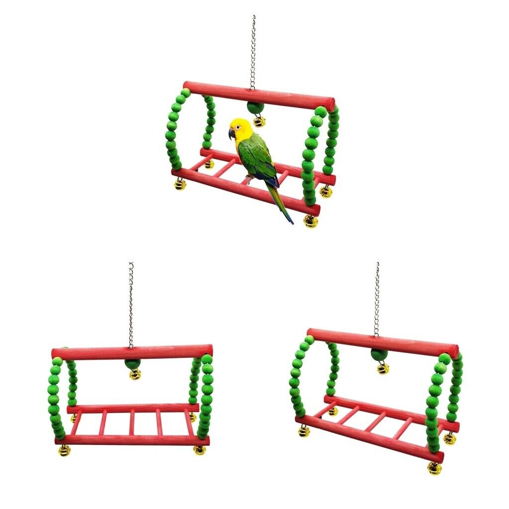 2x Bird Parrots Stand Perch Cockatiels Ladder For Medium Bird Macaws Finches