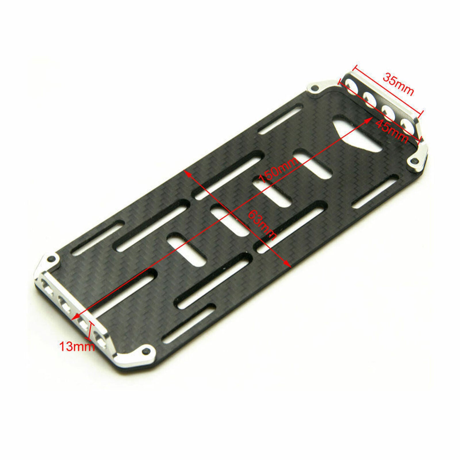 Carbon Fiber Battery Mounting Plate Tray for 1/10 Crawler RC Car Axial SCX10