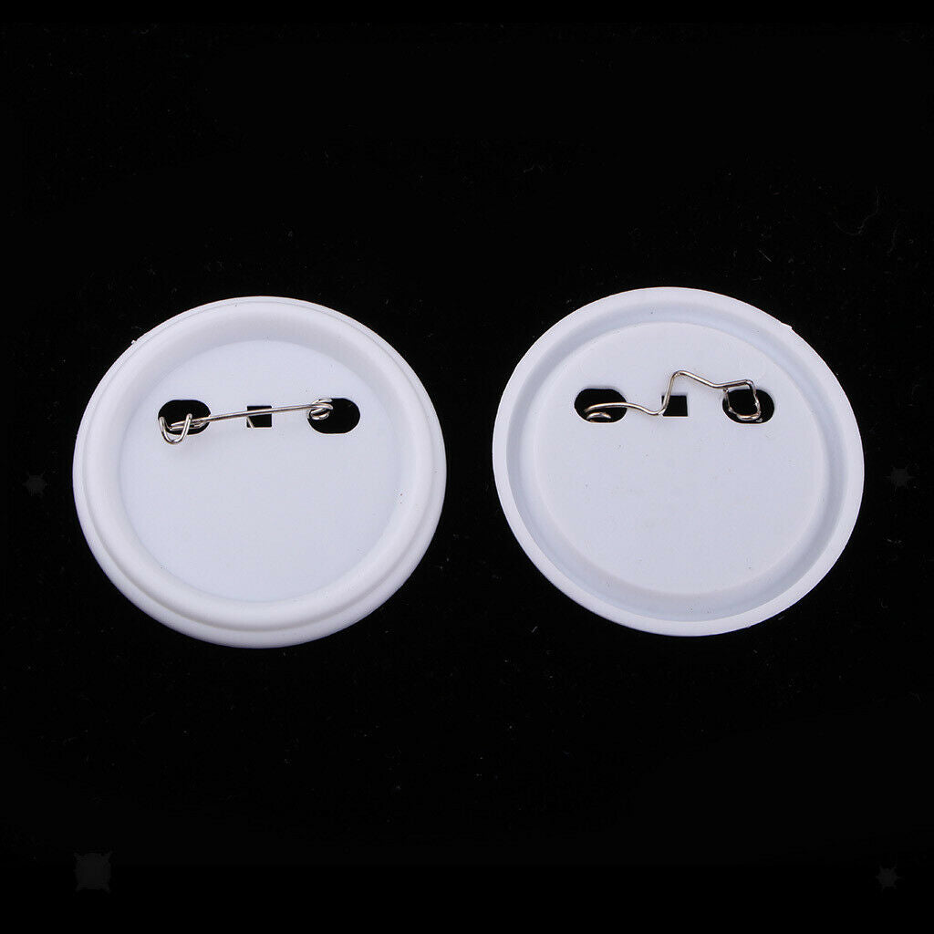 Button Parts 58mm Button Maker Parts 2.28Inch 100Pcs Top/Bottom Cover Clip Pin